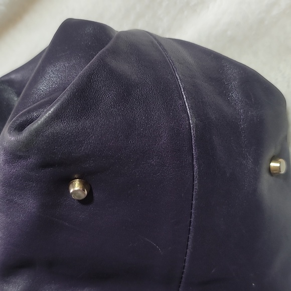 AUTHENTIC FURLA PURPLE LEATHER SHOULDER BAG GUC - Picture 7 of 17